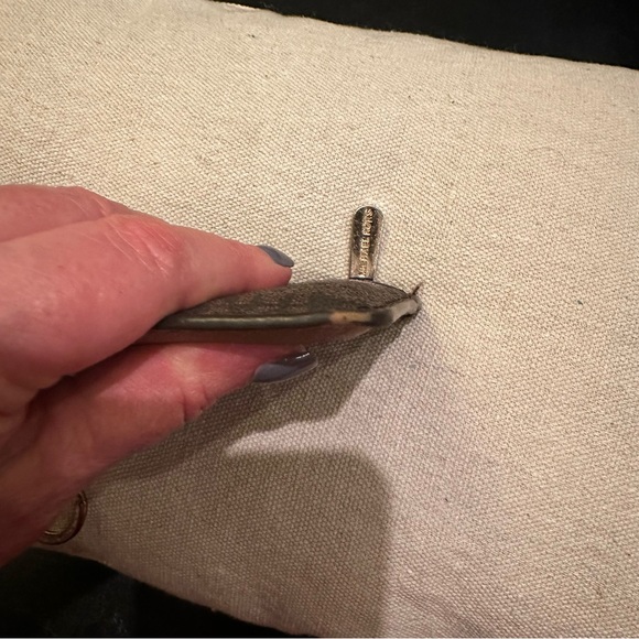 🔥Michael Kors Jet Set Travel Zip Top Coinpouch Card Case Brown Signature - Picture 5 of 12